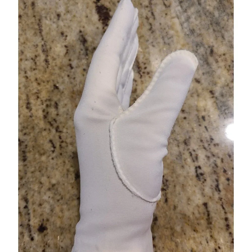 Vintage Size M Off White Stretch Nylon Formal 9